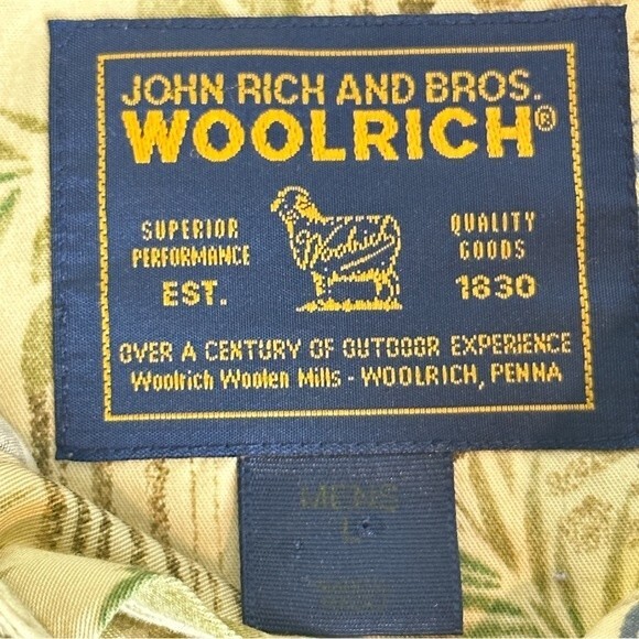 Woolrich Kayak Hawaiian Aloha Shirt Beige L - Picture 3 of 7